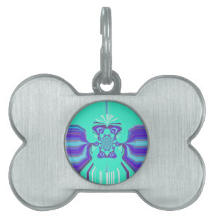 Schöne Lila Cyan Iridescent Blue Vektorfarbe Tiermarke
