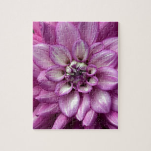 Schöne lila Dahlia Blume Puzzle