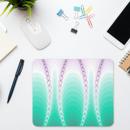 Schöne Lila, grüne Fraktal-Kette Mousepad