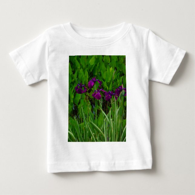 Schöne Lila Iris Baby T-shirt (Vorderseite)