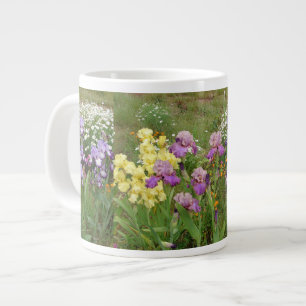Schöne Lila Iris Blume Blumengarten Foto Jumbo-Tasse
