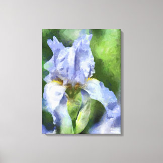 Schöne lila Iris eingewickelter Leinwanddruck