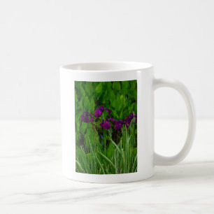 Schöne Lila Iris Kaffeetasse