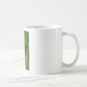 Schöne Lila Iris Kaffeetasse