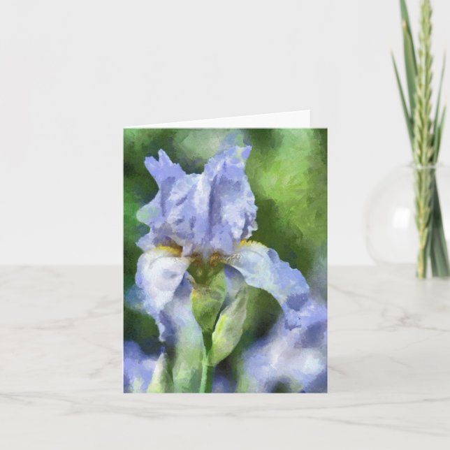 Schöne Lila Iris Notecard Karte (Vorderseite)