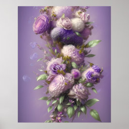 Schöne Lila lila rosa Blume Poster