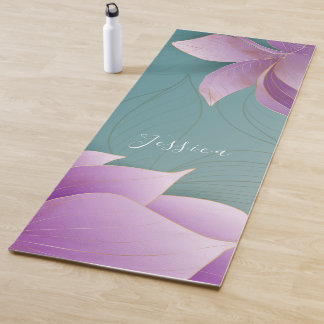 Schöne lila Lotus-Blume Personalisiert Yoga Yogamatte
