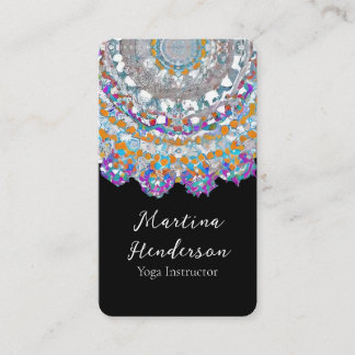 Schöne Lila Mandala Yoga Business Card Visitenkarte