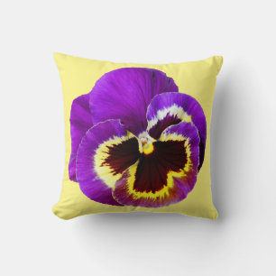 Schöne lila Pansy Kissen