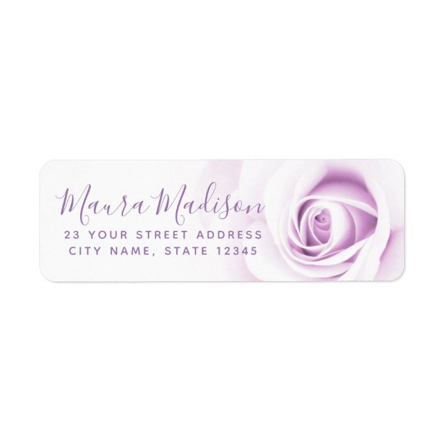Schöne lila Rose Blume Blumen Rücksendeadresse (Vorne)