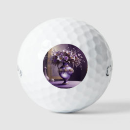 Schöne, lila, runde Vase-Dekoration Golfball