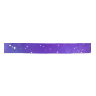 Schöne Lila Starry Sky Galaxy Kunst Satinband