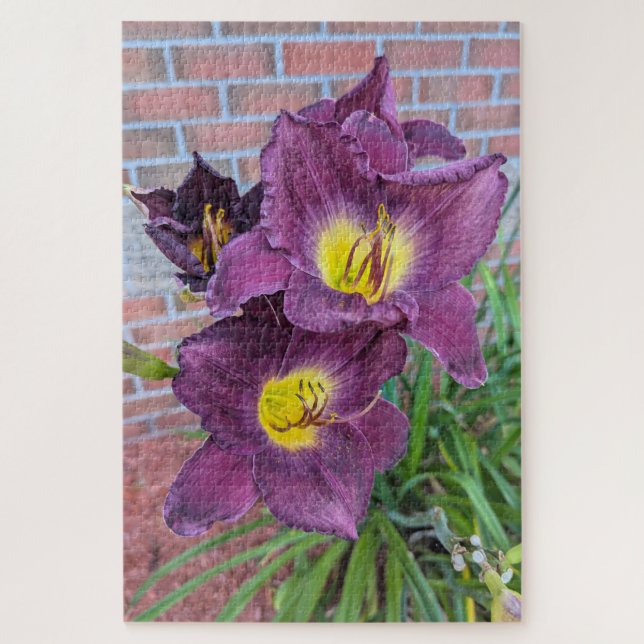 Schöne lila Taglilien Puzzle (Vertikal)
