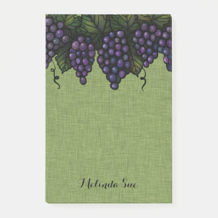 Schöne Lila Trauben   PERSONALISIERT Post-it Klebezettel