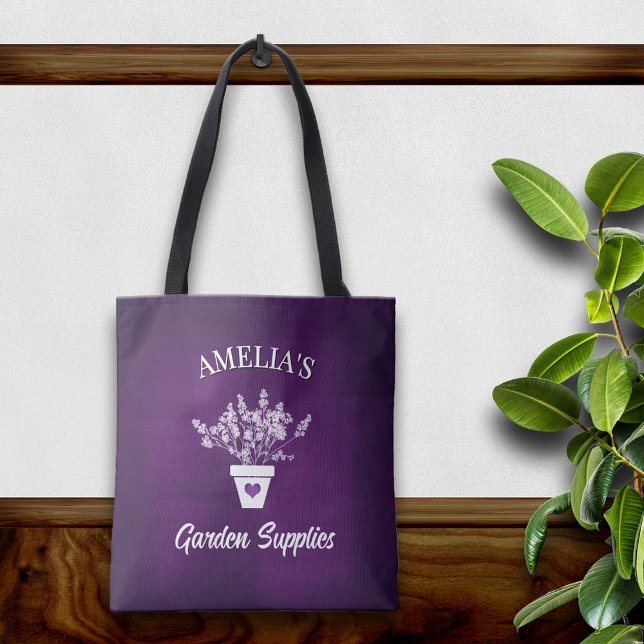 Schöne lila und florale personalisierte Tasche (Von Creator hochgeladen)