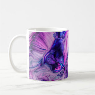 Schöne Lila Wirbel Smokey Background Kaffeetasse