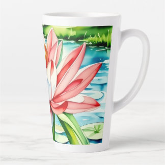 Schöne Lilie Latte Tasse