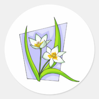 Schöne Lilien Runder Aufkleber