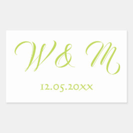 Schöne Limone und weiße Rechteckiger Aufkleber