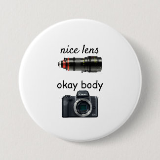 Schöne Linse, okay Körperknopf Button