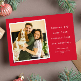 Schöne Liste lustiges rotes Frohe Weihnachten Foto