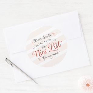 Schöne Liste Weihnachtsumschlag Aufkleber und Gesc