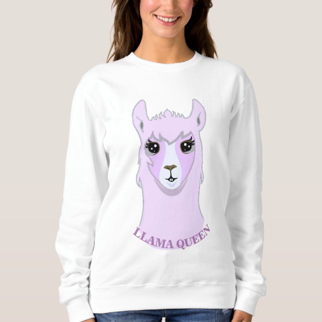 Schöne Llamakönigin Sweatshirt (Vorderseite)