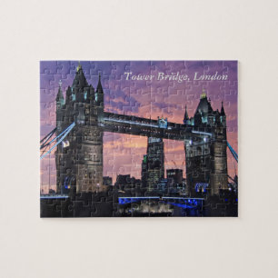 Schöne London England Tower Bridge bei Nacht Puzzle