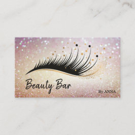 schöne Long Lash Extension Makeuther Feather Visitenkarte