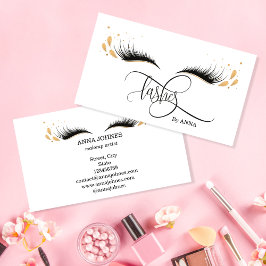 Schöne Long Lash Extension Makeuther Visitenkarte