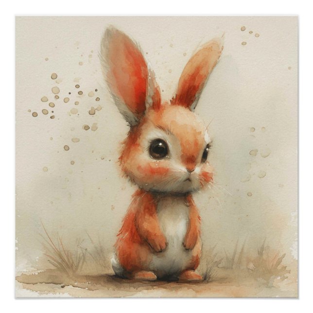 Schöne Lop Oars: Ein bisschen Whimsy Bunny Poster (Vorderseite)