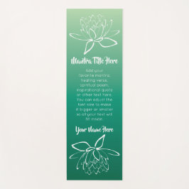 Schöne Lotos-Blume weiße grüne Ombre Abstufung Yogamatte