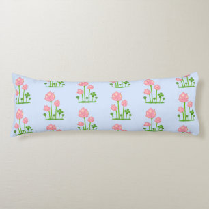 Schöne Lotus Blume auf Sky Blue Body Pillow Seitenschläferkissen