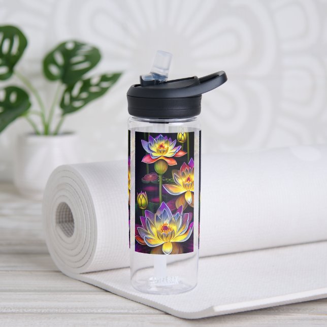 Schöne Lotus-Blume Trinkflasche (Yoga)