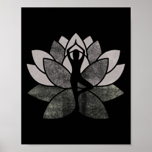 Schöne Lotusblume Spirituelles Yoga Poster