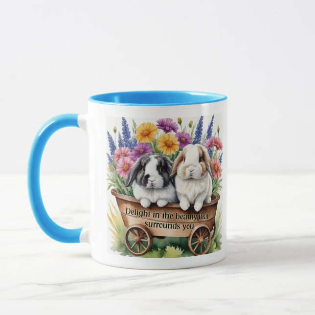 Schöne Love Bunny Rabbit Hübsch Tasse (Links)