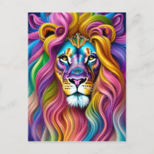 Schöne Löwe mit farbenfrohen Main