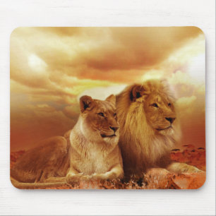 Schöne Löwen in Ruhe Mousepad