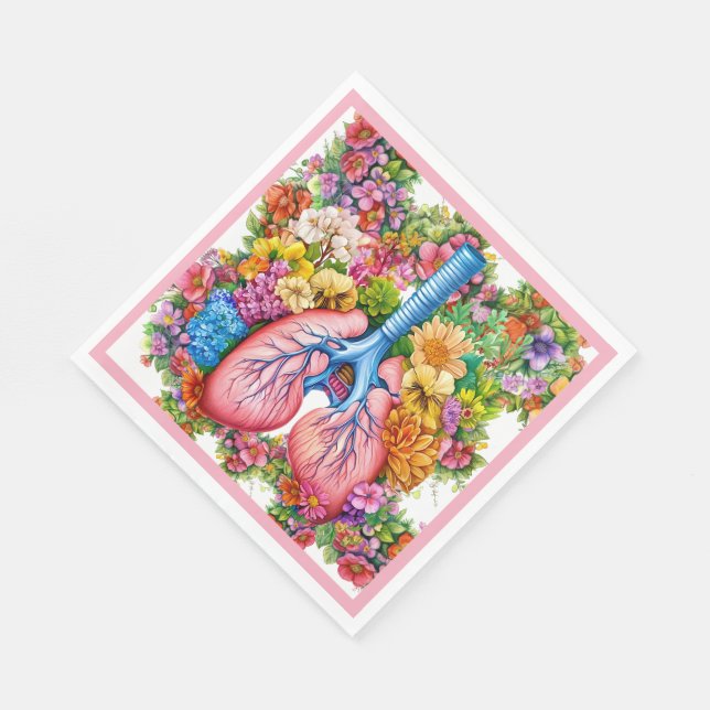 Schöne Lungen Serviette (Ecke)