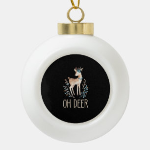 Schöne lustige Hirsche Oh Hirsche modernes Design  Keramik Kugel-Ornament