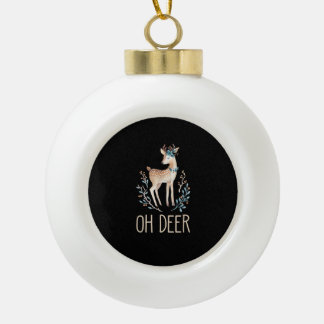 Schöne lustige Hirsche Oh Hirsche modernes Design Keramik Kugel-Ornament