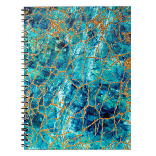 Schöne luxuriöse Textur aus blauem Marmor mit Go Notizblock