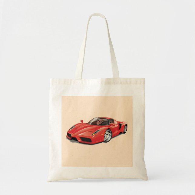 Schöne Luxus Sportwagen Tote Tasche (Vorne)