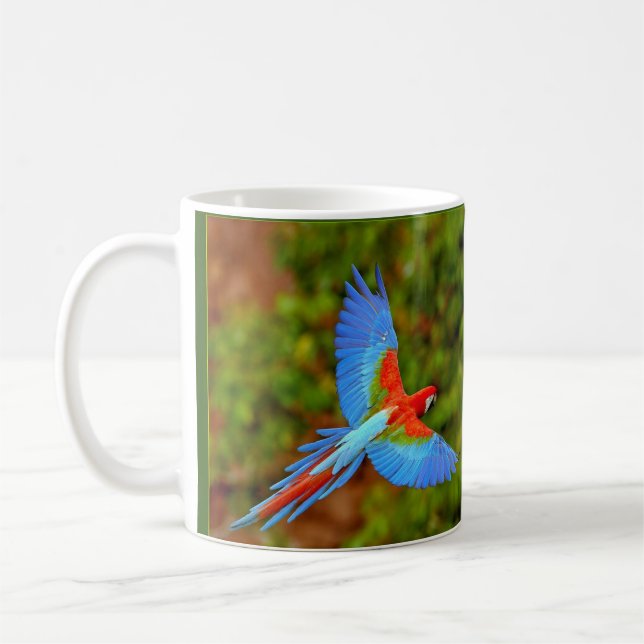 Schöne Macaw-Kaffee-Tasse Kaffeetasse (Links)