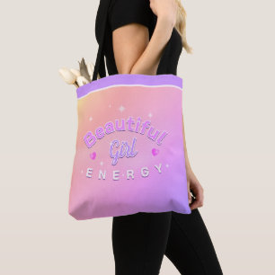 Schöne Mädchen-Energie gebogener Text