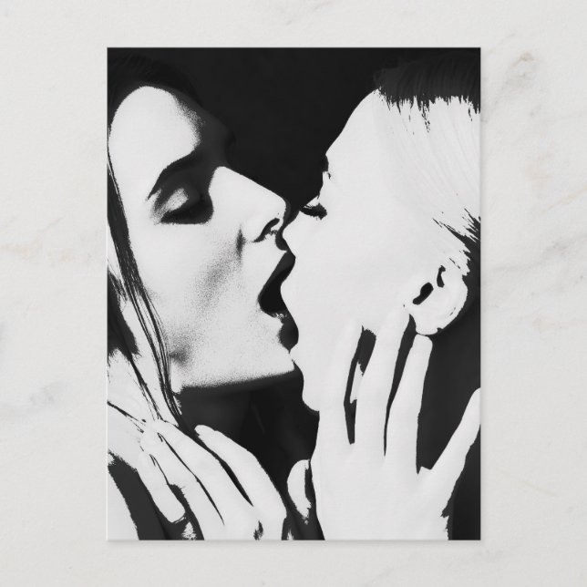 Schöne Mädchen Postkarte (Vorderseite)