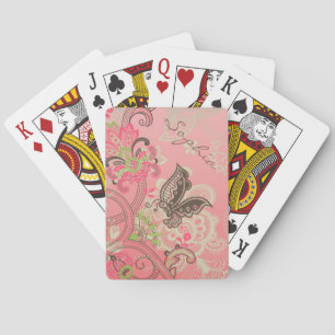 Schöne, mädchenhafte, Vintage Spitze Spielkarten