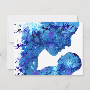 Schöne Madonna-und-Kind-Aquarell Mitteilungskarte