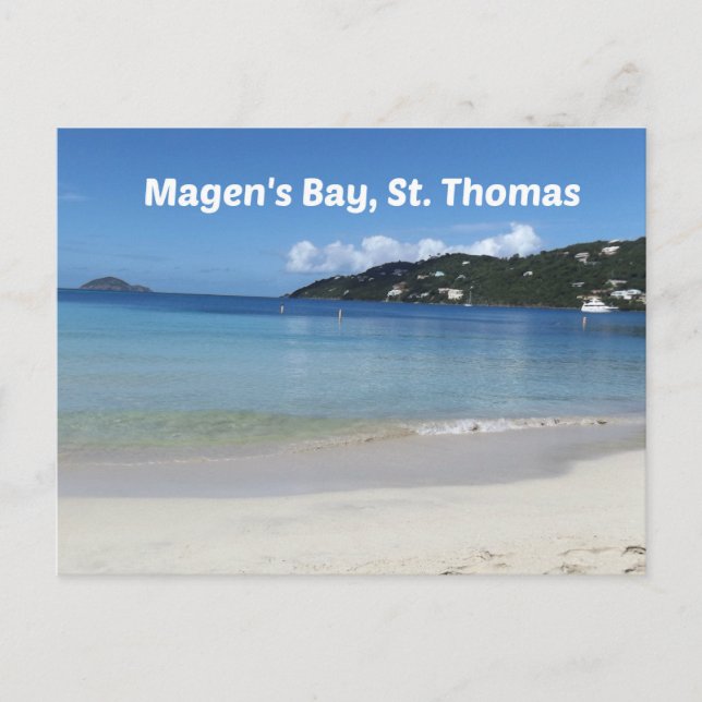 Schöne Magen's Bay, St. Thomas Postkarte (Vorderseite)