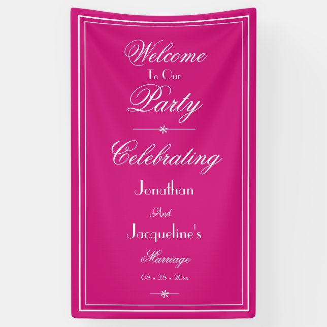 Schöne magentafarbene Foto-Requisite Banner (Vertikal)